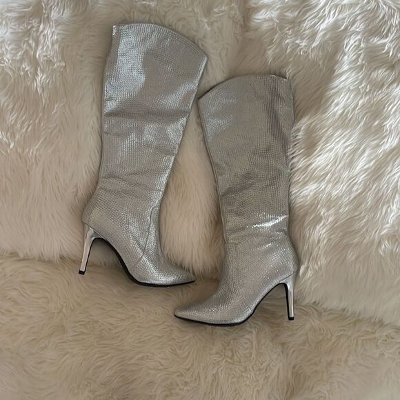Silver rhinestone cowgirl boots - Picture 2 of 12